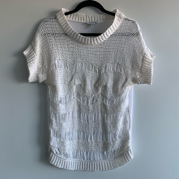 3 For $20 BEBE Short Sleeve Mixed Texture Top - Picture 1 of 10